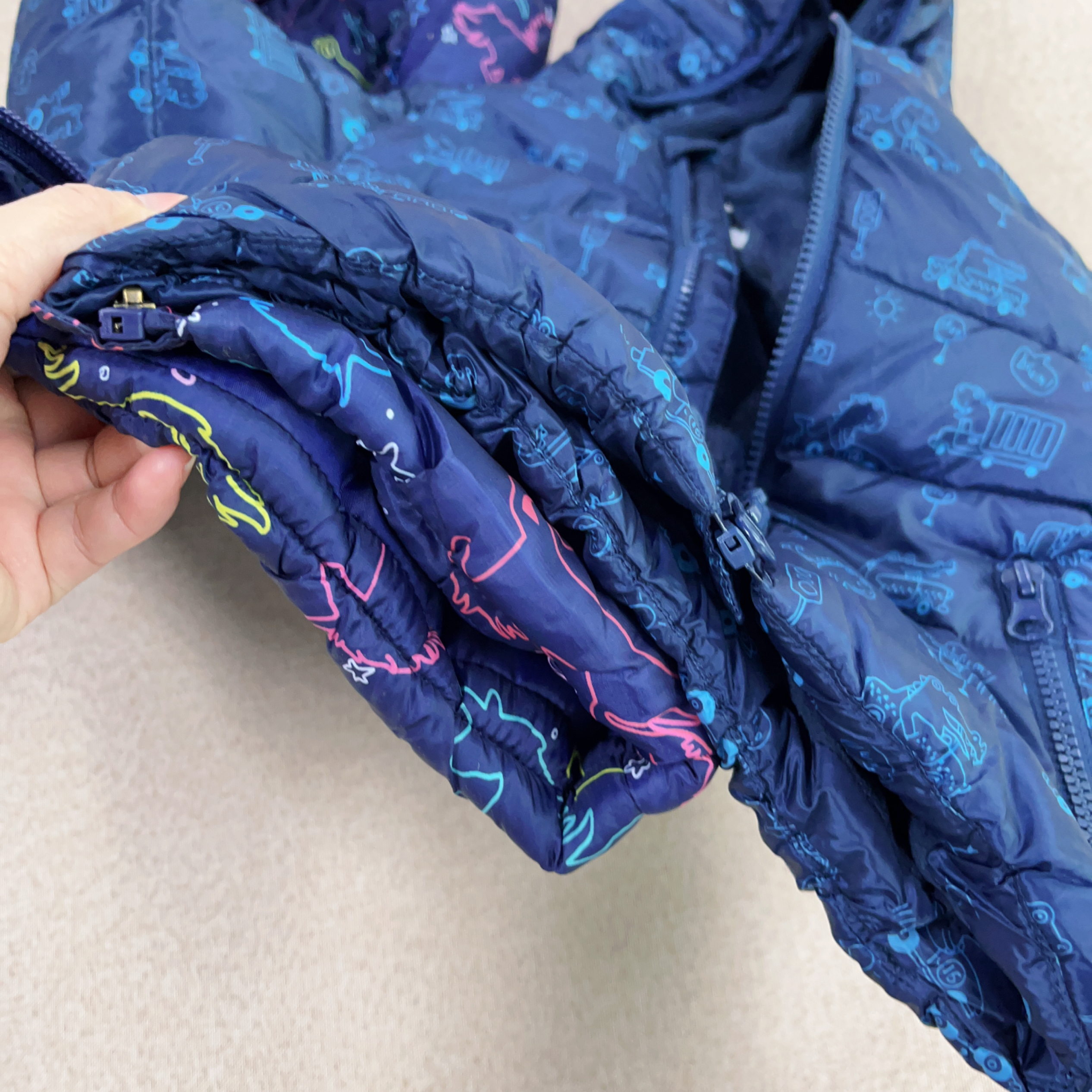 外贸原单出口6个月-5岁男童宝宝小童秋冬夹棉棉服外套现货超值清