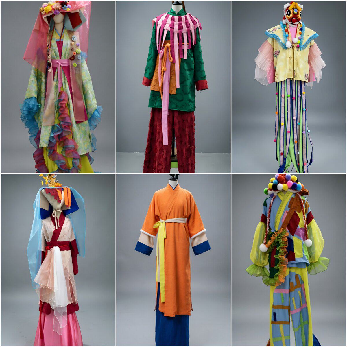 出租高跷夸张舞台演出服景区乐园集市巡游服特色表演服装租赁