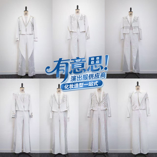 出租皓月银辉男歌手手工西装舞台乐队爵士摇滚歌手演出西装租赁