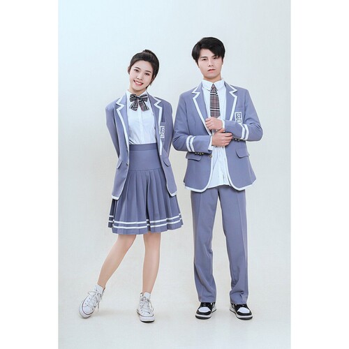 出租创造101英伦风同款灰色校服中学生运动会开幕式服装租赁