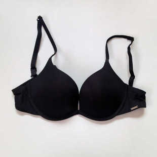 捡漏 心形扣贴合性好交叉内衣75A 纯色光面U型上薄下厚上托文胸