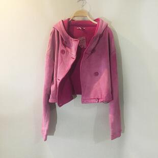 短款 女装 加绒连帽卫衣 自留款 上衣外套 xy时尚 砂洗棉宽松版