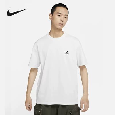 正品Nike/耐克短袖透气男士户外运动休闲宽松圆领白T恤DJ3643-121