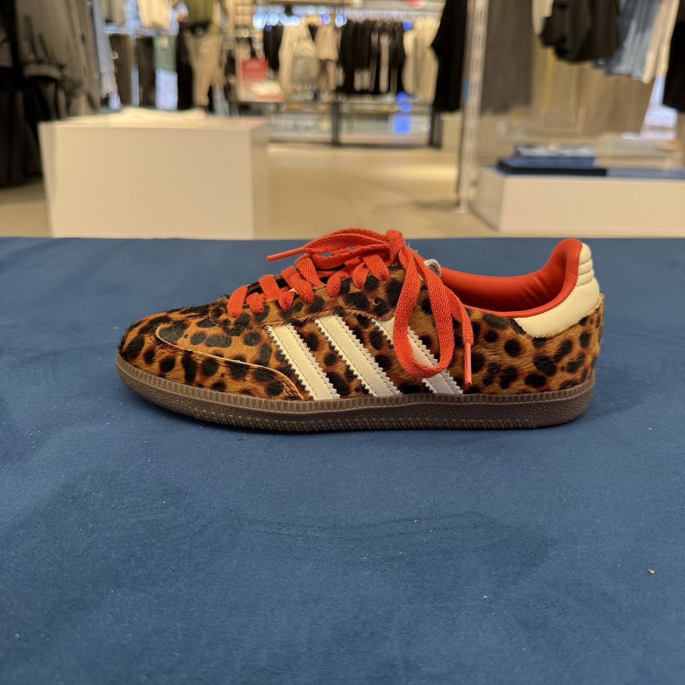 Adidas阿迪达斯三叶草女SAMBA OG豹纹百搭休闲德训T头板鞋 JI2734