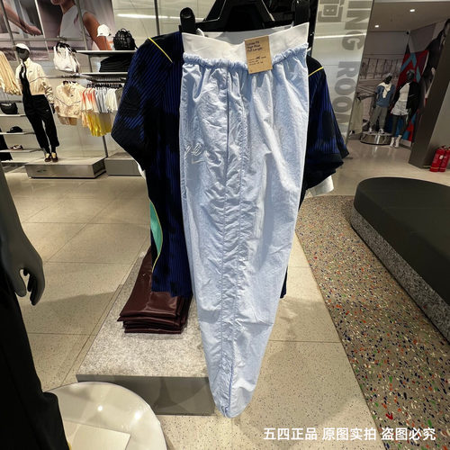 NIKE耐克女子26夏季新款刺绣梭织透气简约百搭直筒长裤IR7573-411