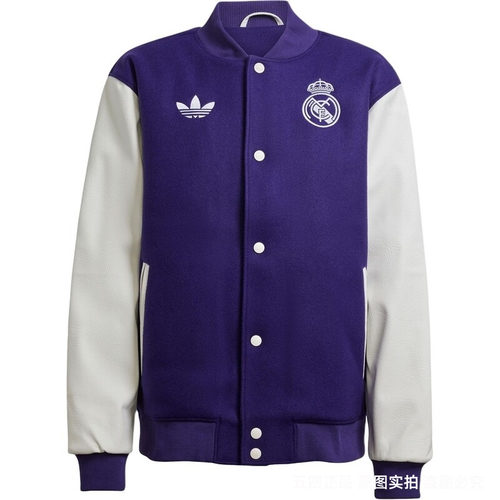 阿迪达斯三叶草男装2025新足球运动服时尚休闲棒球夹克外套JF2587