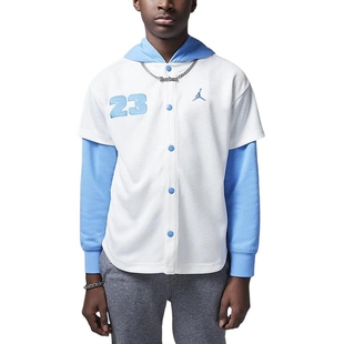 Jordan耐克男童JUMPMAN大童棒球连帽衫棉服外套HQ7130