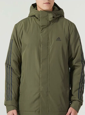 正品ADIDAS/阿迪达斯男子休闲连帽外套防风保暖运动棉衣IP2535