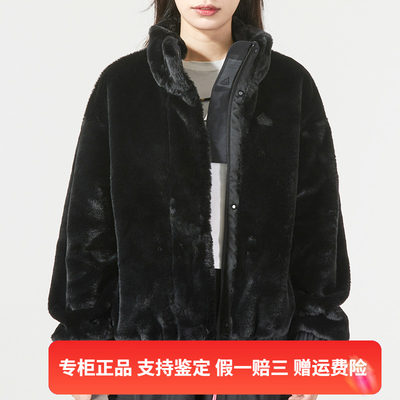 正品Adidas/阿迪达斯女冬季新款人造毛皮保暖夹克外套IP7044 7045