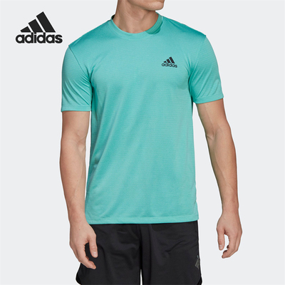 Adidas/阿迪达斯夏季训练男子运动透气休闲圆领跑步短袖T恤HT9057