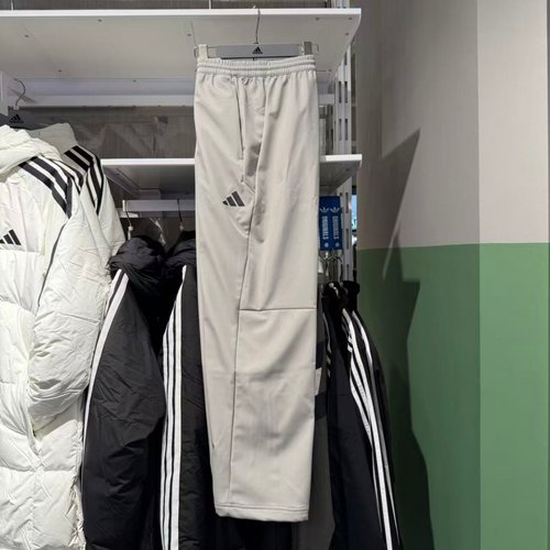 Adidas阿迪达斯男25冬季新款运动训练加绒保暖防风直筒长裤KR8300