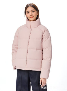正品Adidias/阿迪达斯2024新款女子羽绒服休闲保暖立领外套IX8864