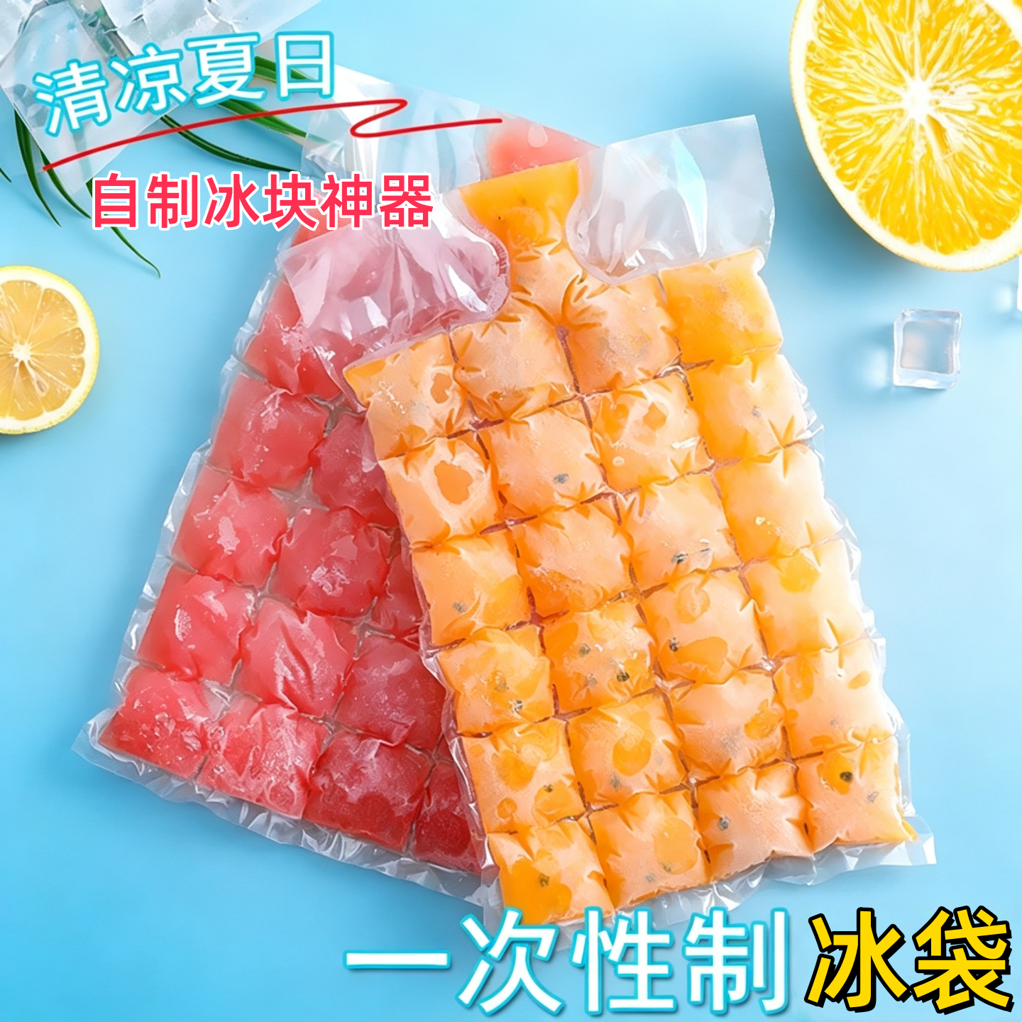 一次性自封口百香果制冰袋模具