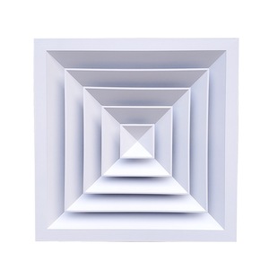 铝合金方形散流器中央空调出风口吊顶回形通风口四面出风百叶