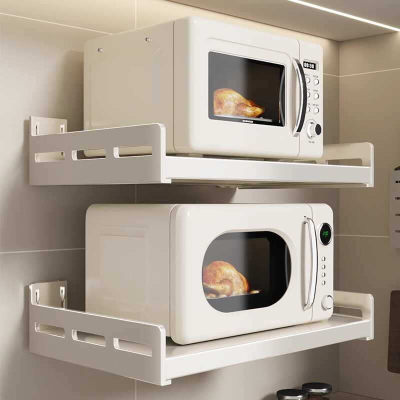 放电饭锅桌面分层微波炉置物架