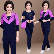 Mùa xuân và mùa thu Cặp đôi phù hợp với thể thao Nam và nữ Cotton Mùa xuân dài tay Màu sắc phù hợp với trang phục thể thao Trung niên Quần áo thể thao cỡ trung áo cầu lông