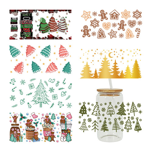 新款卡通印花热转印杯贴水晶标 logo图案 23cmX11cm现货批发D4706