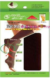 台湾蒂巴蕾露趾中统袜美腿塑腿袜 睡眠袜护士袜减缓疲劳HK330