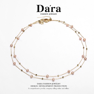 【舒醒老师】开门红无核中国红5-6m淡水珍珠项链发两条赠耳钉ZBZX