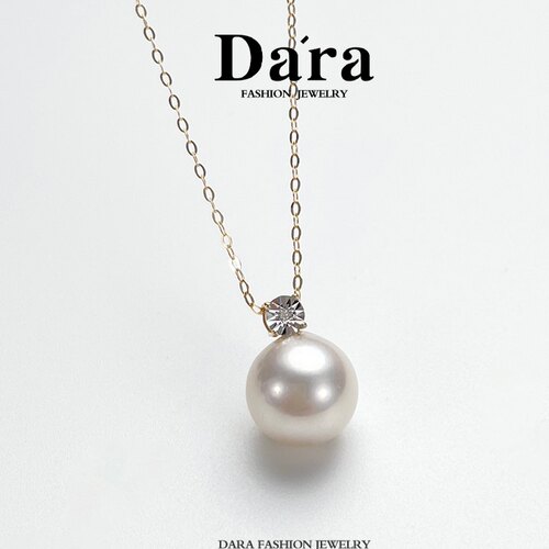 18K金10-11mm澳白海水珍珠吊坠