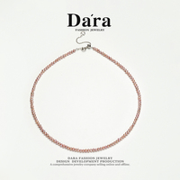 Dara/戴拉3-3.5mm无核紫色淡水珍珠小米项链可叠戴锁骨链时尚款