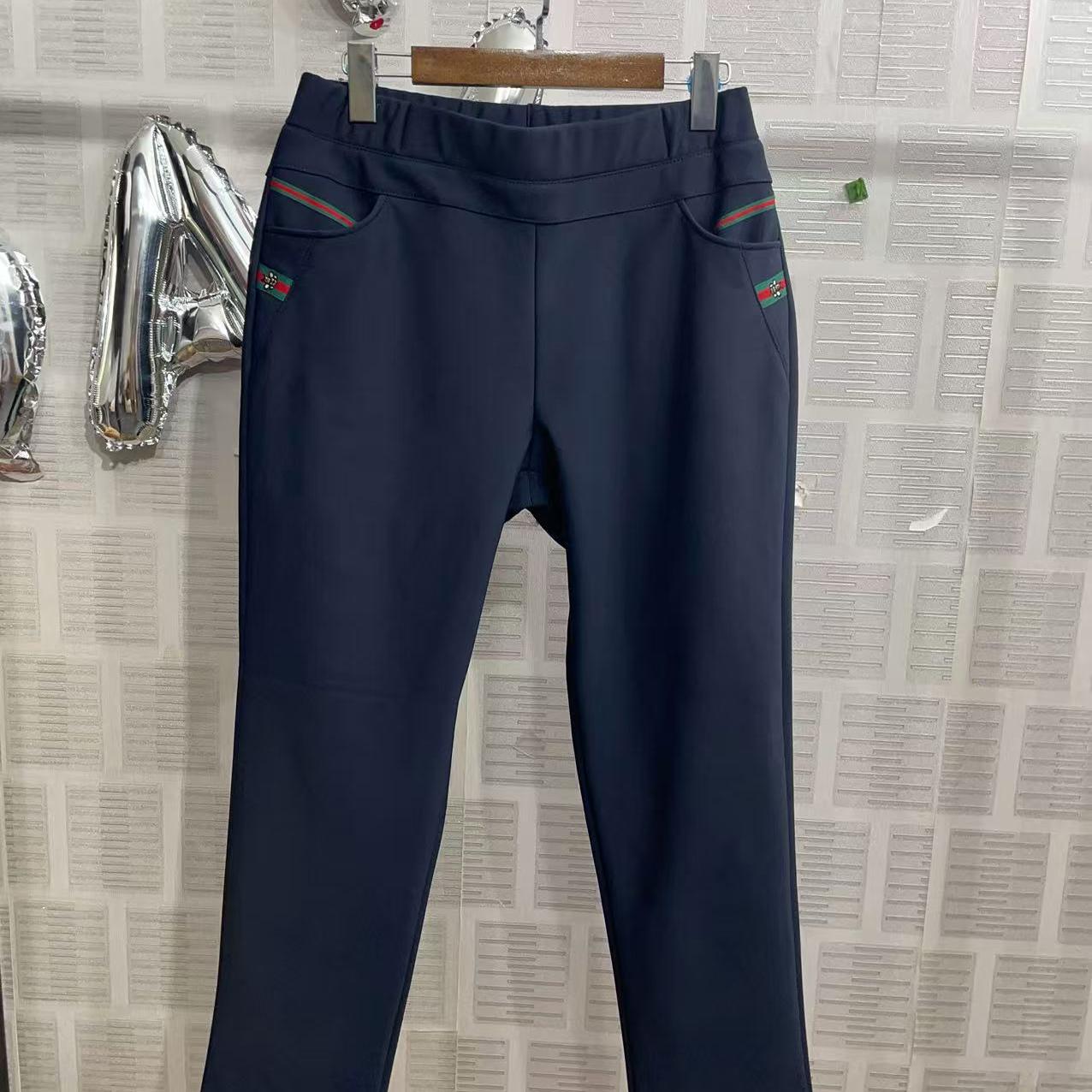 韩国女冬季加绒正装裤妈妈裤西裤