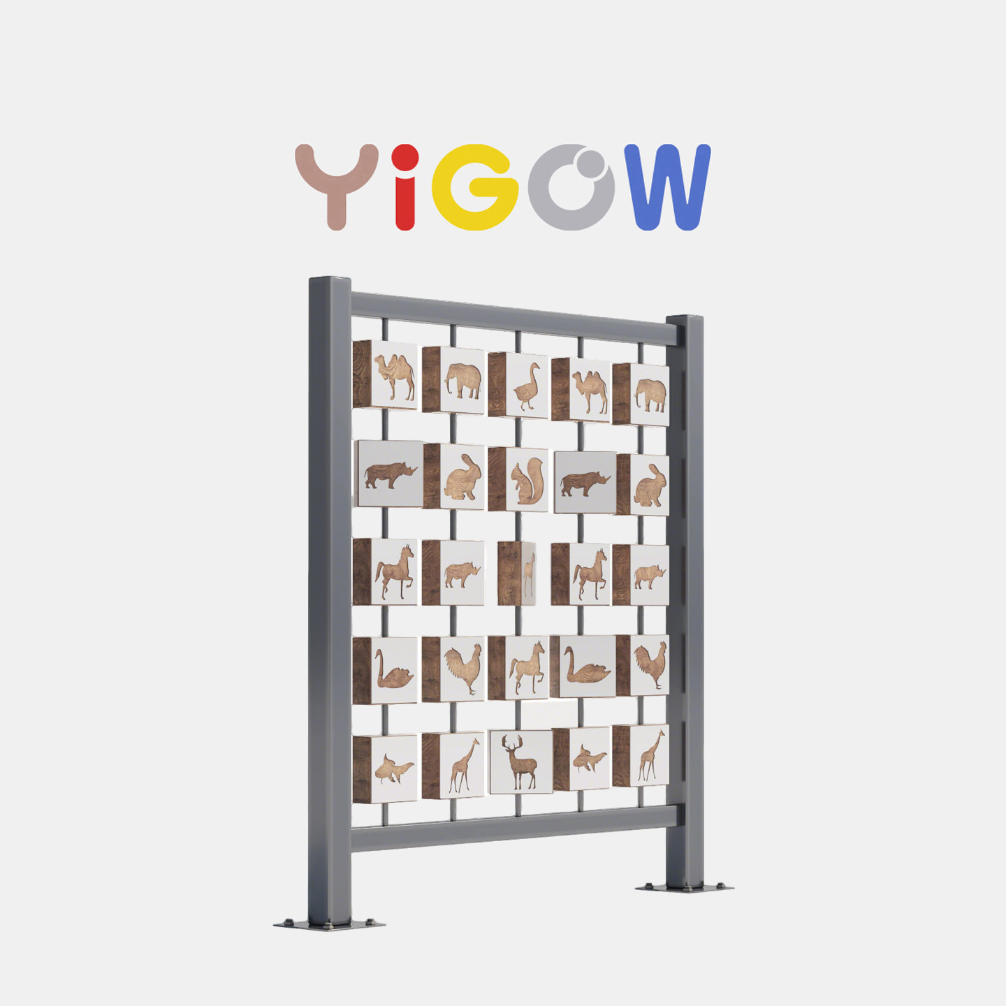 市政公园立体互动翻转牌景区户外动物图案艺术装置益智趣味装饰画图片