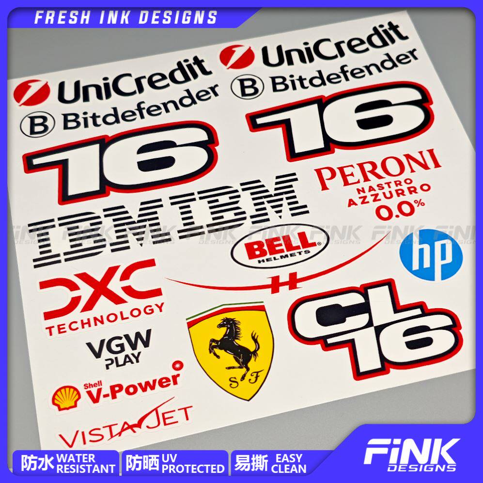 Amalfi头盔贴纸F1法拉利车队2025查尔斯勒克莱尔头盔logo贴纸