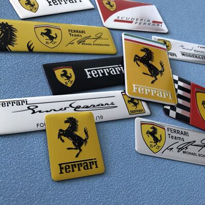 Amalfi法拉利车标金属贴FERRARI Team薄铝标铭牌马标SJ车身装饰贴