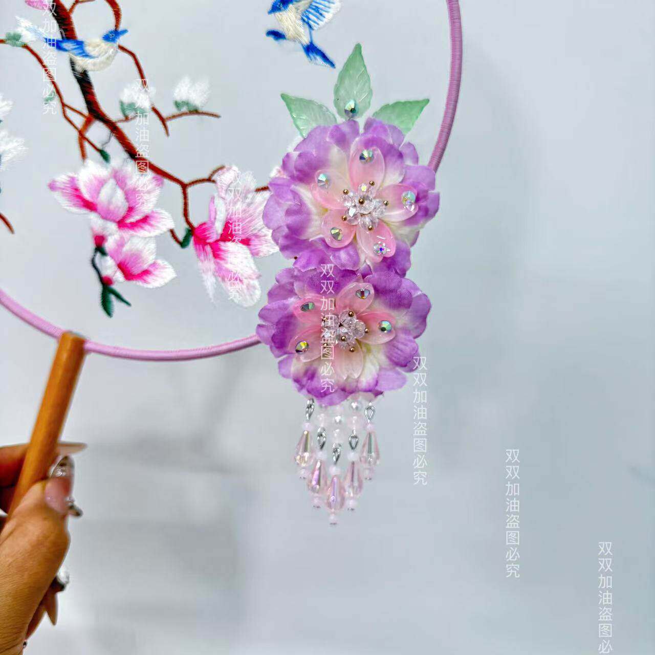 【琼枝花缀】戏曲配饰花旦头饰黄梅戏小姐丫鬟高档多用鸭嘴夹款