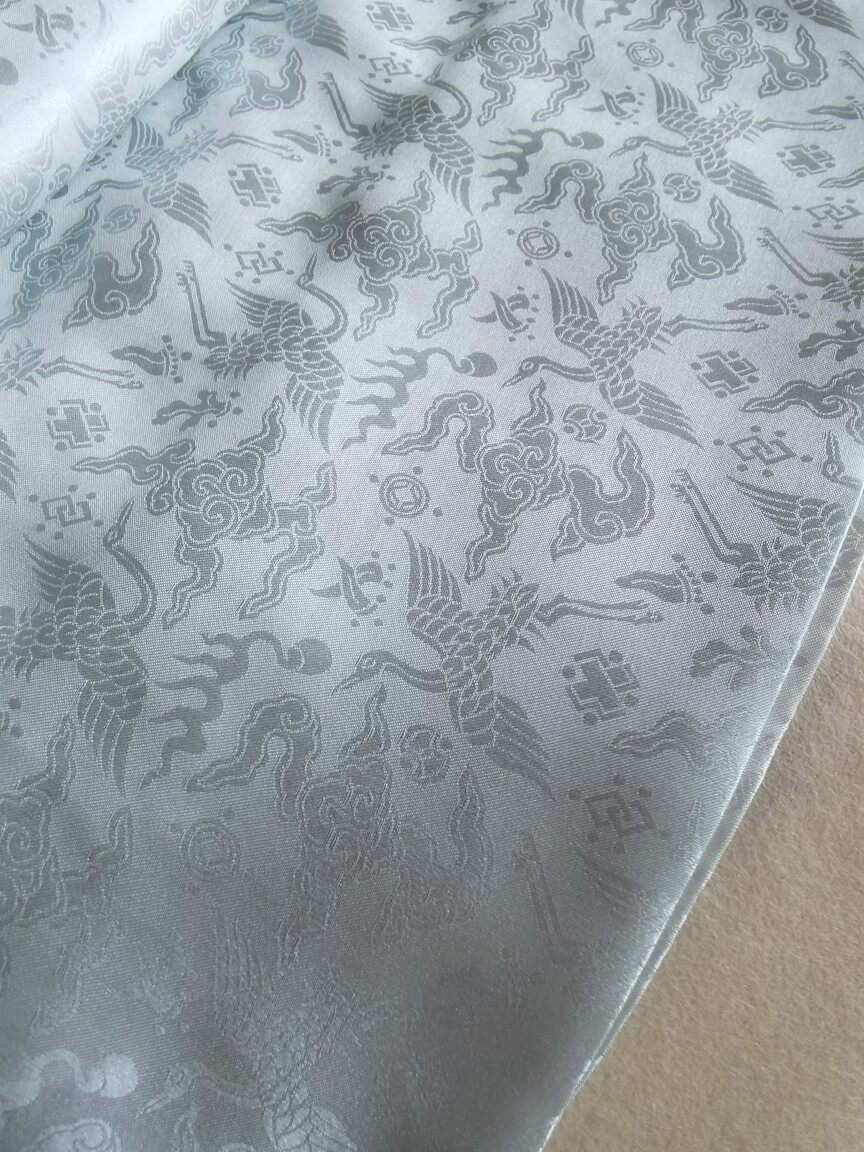 特制加厚花绫湖州绫绢真丝花绫传统装裱材料