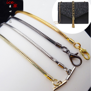 全铜方蛇骨链子链包包链条配件小C/K适用百搭金属方形肩带子单买