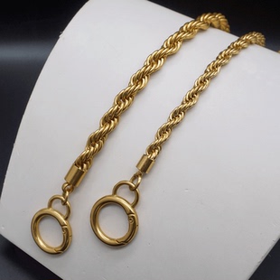 包包链条高档单买鎏金磨砂感腋下背斜跨带适用于Tb小金砖小包