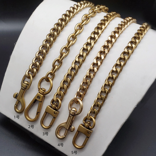 高档复古色溜金浅古金中小包包链条单买 包链子链条包带斜跨单肩