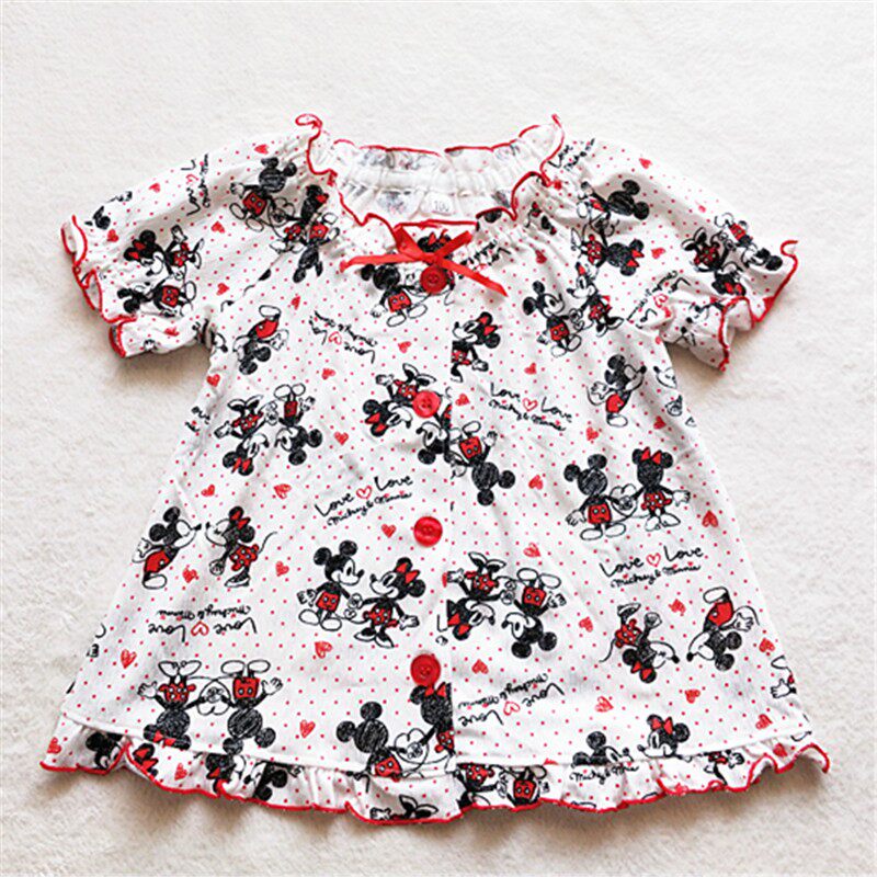 JAPANESE CHILDRENS PAJAMAS WOMENS MIDDLE AND BIG CHILDRENS BLENDED COTTON AIR-CONDITIONED CLOTHES CARTOON SHORT HOME CASUAL HOME CLOTHES SETS  S IN SUMMER