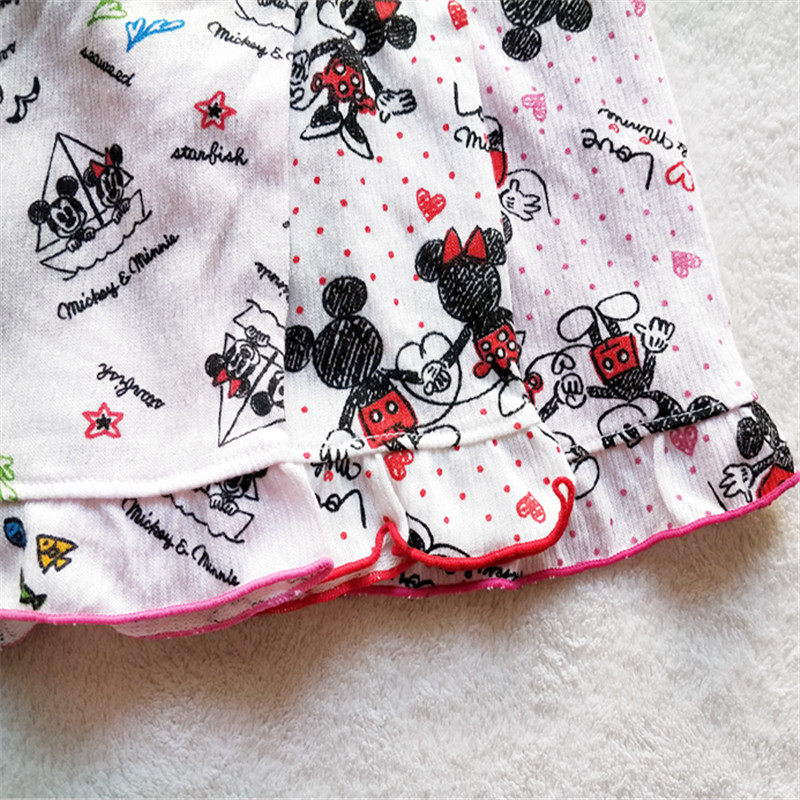 JAPANESE CHILDRENS PAJAMAS WOMENS MIDDLE AND BIG CHILDRENS BLENDED COTTON AIR-CONDITIONED CLOTHES CARTOON SHORT HOME CASUAL HOME CLOTHES SETS  S IN SUMMER