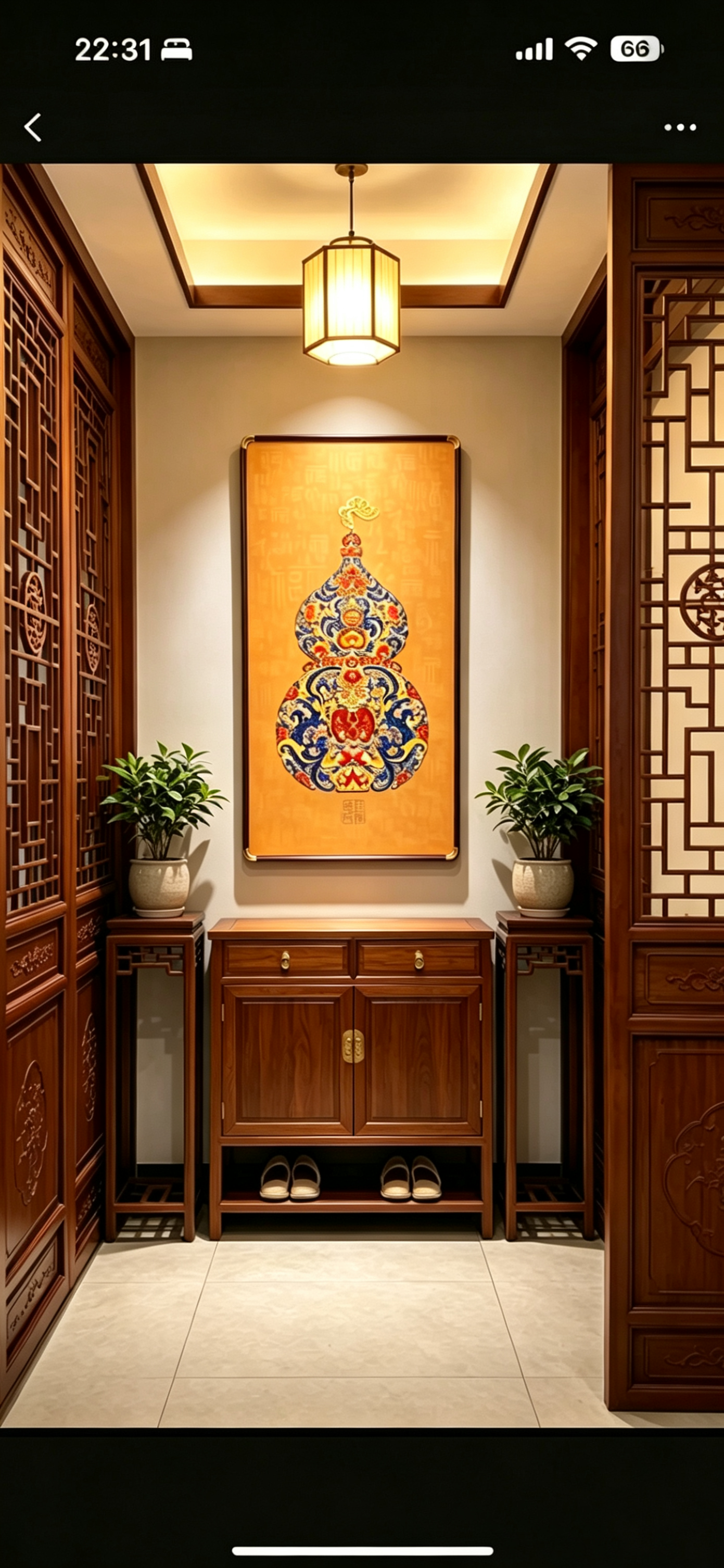 新中式客厅装饰画沙发背景墙挂画玄关高级感轻奢福禄吉祥装饰画