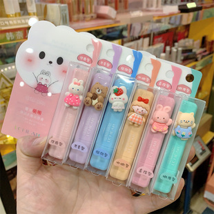 新款 防干裂唇膏 蕾琪无色润唇膏可爱卡通学生款 少女心滋润保湿