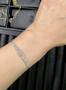 超闪一排钻细款日韩风简约手链