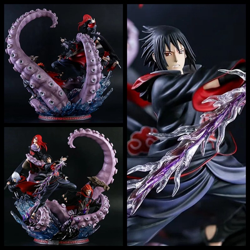 动漫 火影 超大鹰小队 GK 佐助水月香磷重吾 雕像 盒装手办礼物