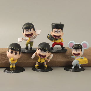 5款阿松手办 动漫卡通小松公仔玩具摆件模型礼物现货