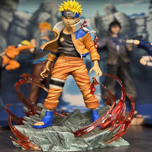 火影ZH终结谷鸣人 旋涡鸣人火之国 木叶隐村模型摆件盒装手办公仔