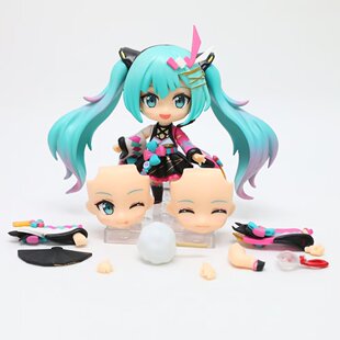 MIKU 1511#初音2020魔法未来夏日集会Q版粘土可动换脸手办摆件