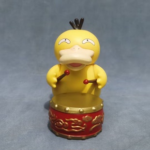 宠物小精灵 GK 可达鸭 迎春新年打鼓猥琐Q版车载桌面手办盒装摆件