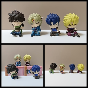 JOJO的奇妙冒险手办 肩靠肩 约瑟夫乔纳森 凯撒大乔二乔 公仔摆件