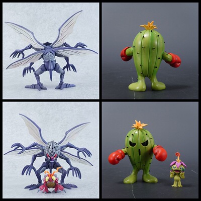 数码宝贝 仙人掌兽+巴鲁兽 比多兽+甲虫兽 数码暴龙 模型盒装手办