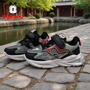 儿童跑步鞋 撤柜巴布豆童鞋 宝宝27码 皮面轻便软底男童运动鞋 春秋款