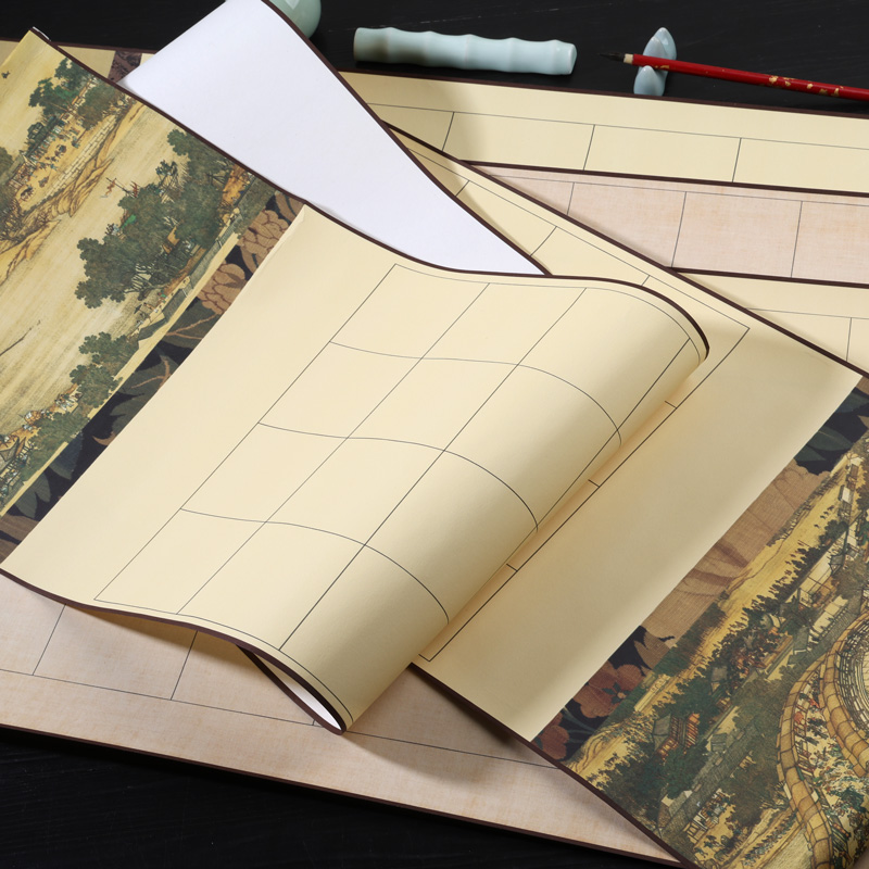 空白宣纸挂轴书法专用卷轴蜡染微喷装裱立轴篆书隶书作品毛笔竖轴