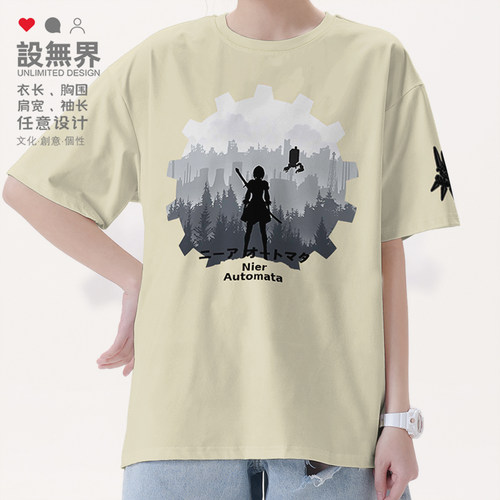 尼尔机械纪元2B未来科幻短袖T恤