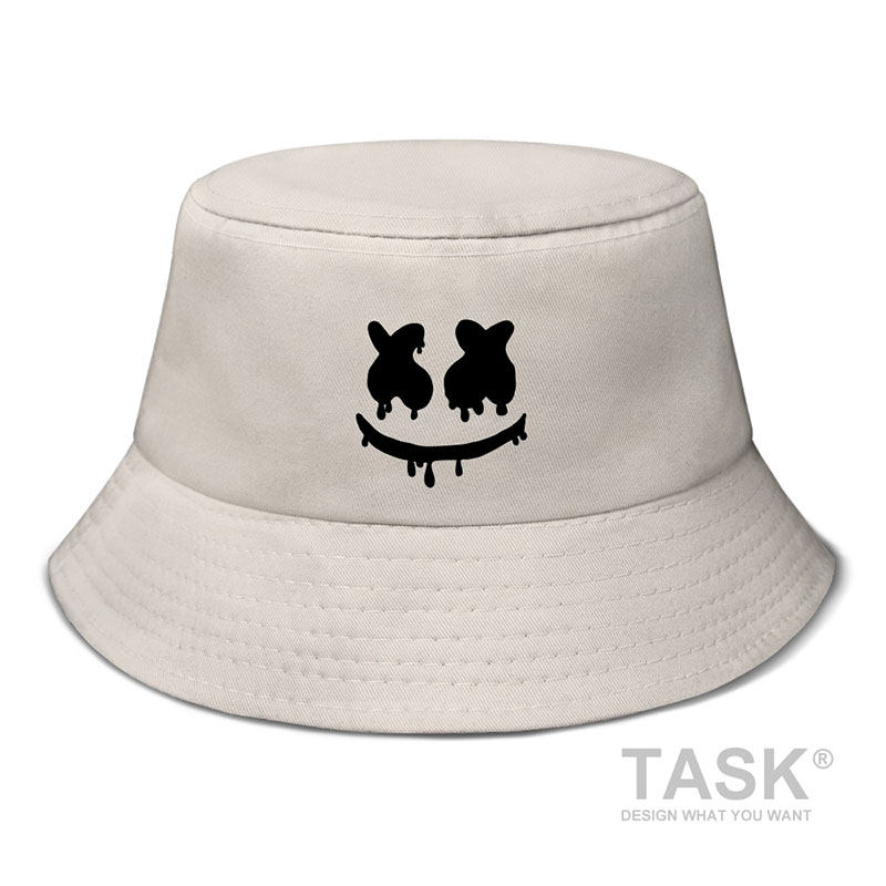 棉花糖marshmello老棉头套哭泣印花渔夫帽男女帽子潮0001设 无界